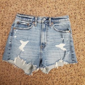 Abercrombie high rise mom shorts